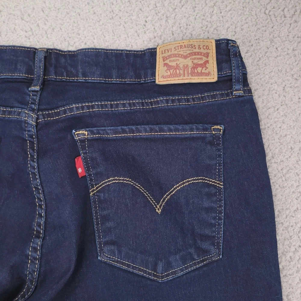 LEVIS 711 Jeans Size 32 Skinny Mid Rise Dark Wash Stretch Denim 32x29
